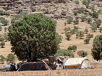 Zagros mtns: Bahktiari nomaden tentenkamp2