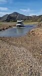 Oversteken 2e rivier op Rte F224 , Landmannalaugar