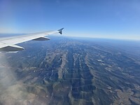 Impressie vanuit de lucht  op het Karoo gebergte