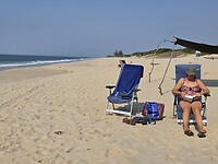 Marracuene: wij op het strand