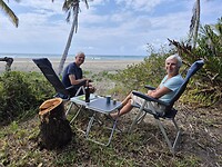 Uitzicht op het strand
