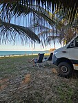 Strand voor de camping