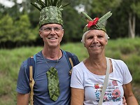 Gemaakt van bananenbladeren
