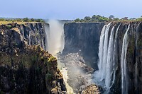Victoria falls vanaf Livingstone Island