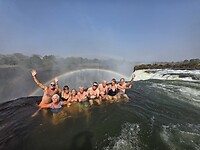 Groep in de Devils Pool