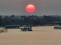 Zambezi rivier: zonsondergang