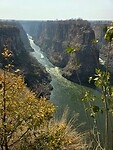 Outlook café: uitzicht op de canyon en Zambezi rivier