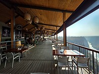 Outlook café: uitzicht op de canyon en Zambezi rivier