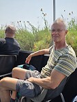 Okavango delta: Wim in de speedboot