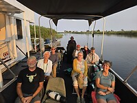 Okavango delt: klaar voor vertrek met de speedboot