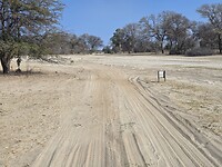 Zandweg naar Ngepi Camp