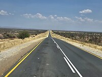 snelweg naar Windhoek
