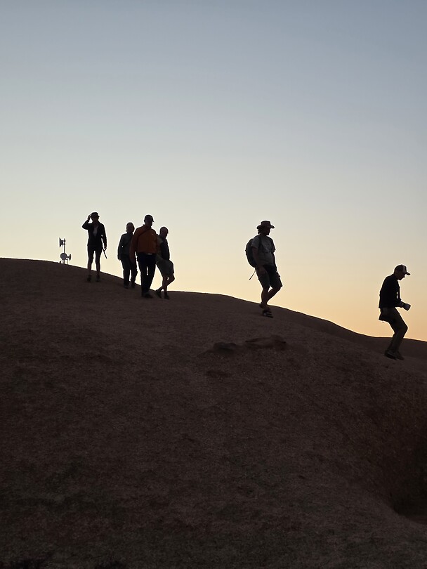 Spitzkoppe: teruglopen naar beneden