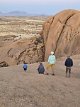 Spitzkoppe: terug lopen naar beneden