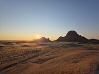 Spitzkoppe: zonsondergang vanaf de hoge rots
