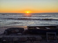 Strand Lambertsbaai: zonsondergang