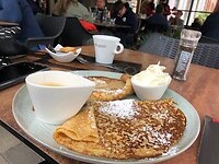 Koffie met pannenkoek