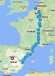 verblijf en route Spanje 2022-1