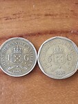 1 en 5 guldenmunt
