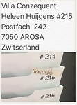 Adres in Arosa / heb een eigen postvakje ;))