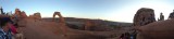Panorama sunset Delicate Arch
