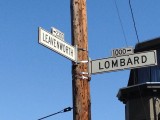 Beroemde kruising bij Lombardstreet met de zigzag