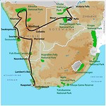 reis door het zuiden van Afrika