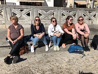 in de zon