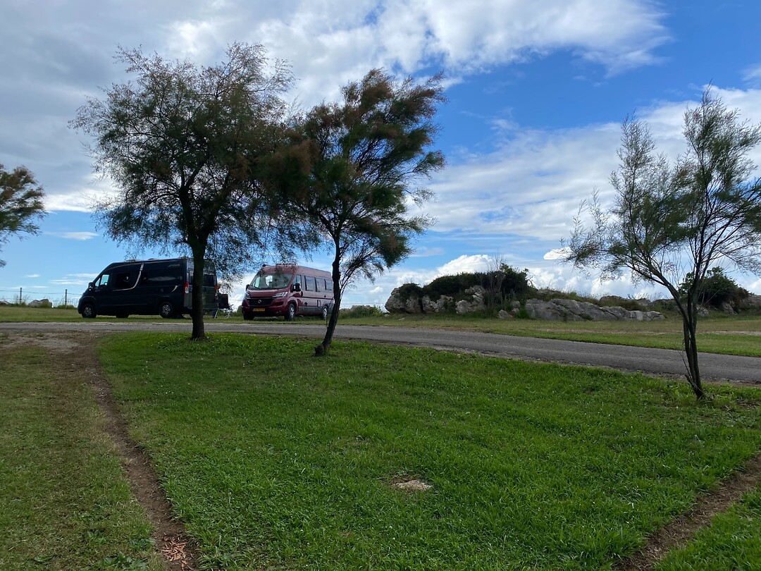 op de camping in Comillas