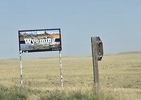 Prairie zodra je Wyoming binnenrijdt