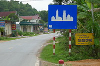 Verkeersbord bebouwde kom