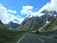 De weg ri Milford Sound