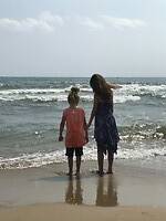 spelen in de zee