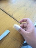 in vinger gesneden