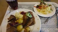 Vlees, vis en salade