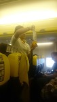 Instructies van de stewardess