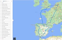 Geplande route samen met Jacobus.