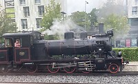 Zweedse stoomlocomotief klaar voor vertrek