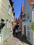 Kleine steegjes in oude binnenstad