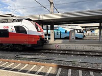 Verschillende treinen op Innsbruck Hbf.