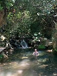 in de rivier