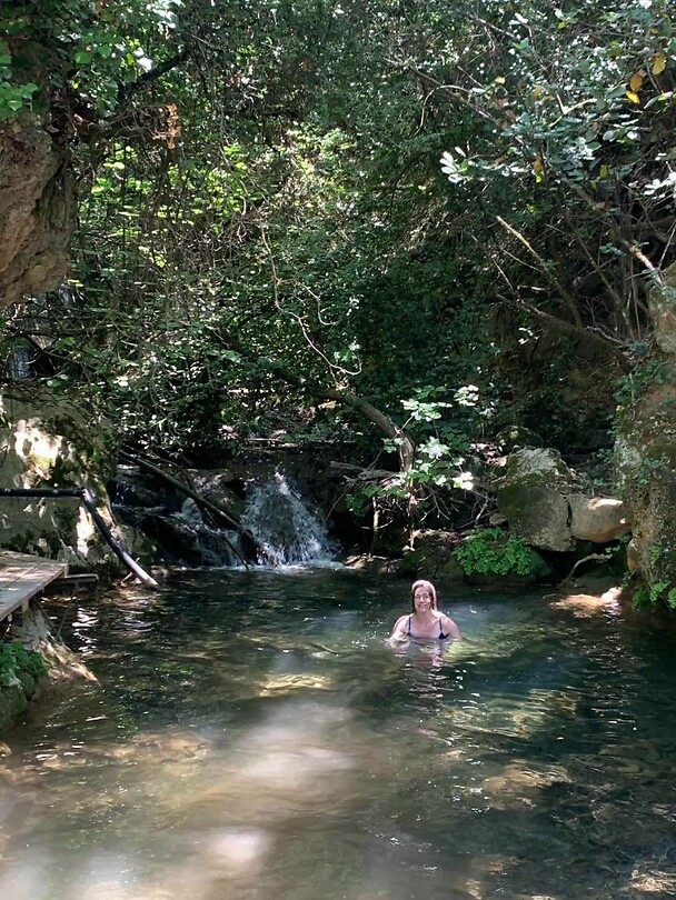 in de rivier