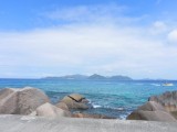 Praslin vanaf La Digue