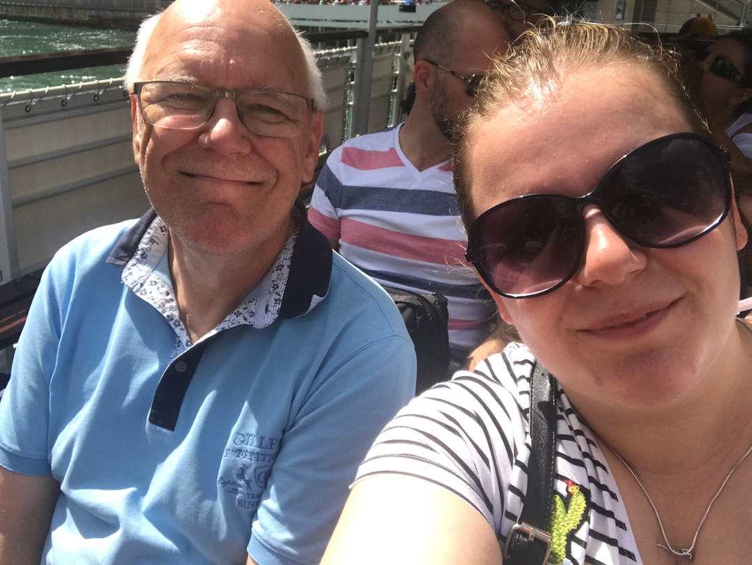 Met papa op de boot