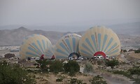 Luchtballonnen worden opgeblazen