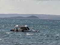 Hier is geen redden meer aan… gelukkig vlakbij strand