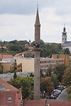 Mensen bovenop minaret