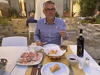 Diner bij Agritourismo - voorgerecht met Gnocco