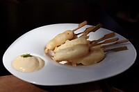 Tempura shrimps met pittige aioli