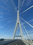 Dit is niet de Erasmusbrug, maar de grens met Portugal